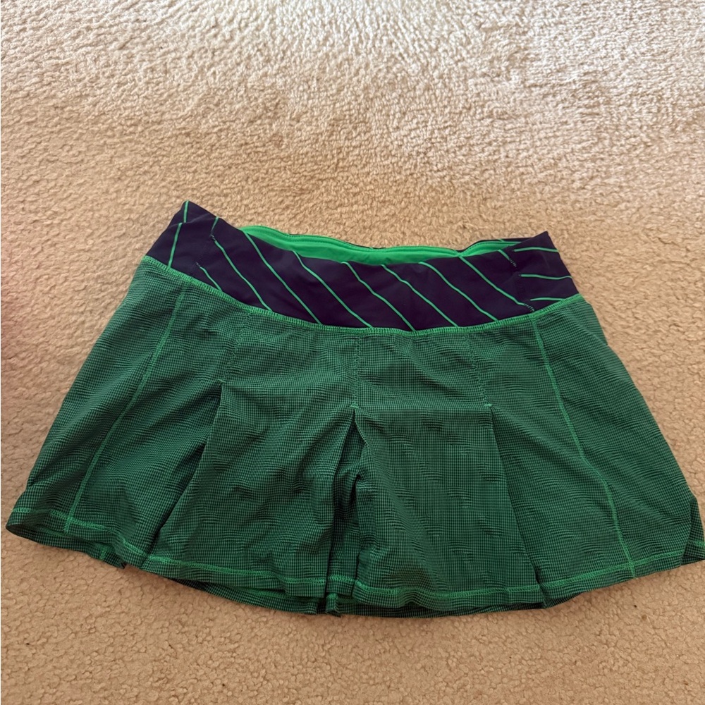 lululemon athletica Green and Black Mini Skirt